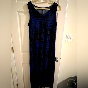 APT 9 XL Blue & Black SLEEVELESS shift dress